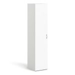 One Door Wooden Small White Wardrobes